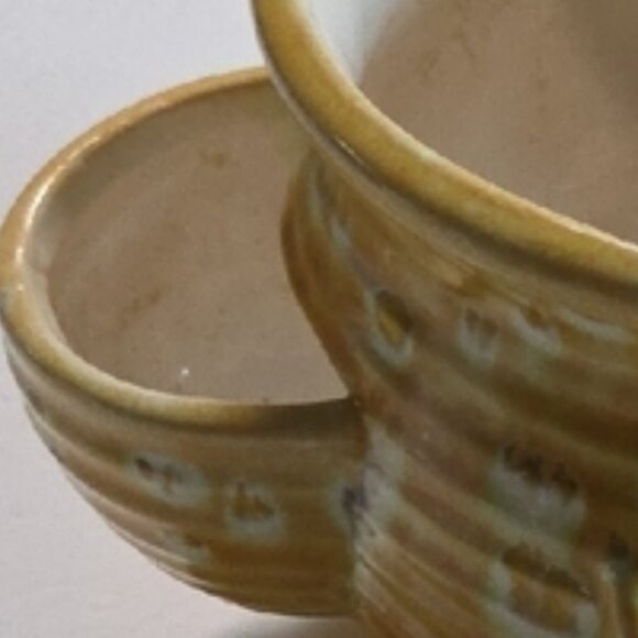 Vintage Yellow Ceramic 5 Pocket Planter/Strawberry Pot - Picture 2 of 10